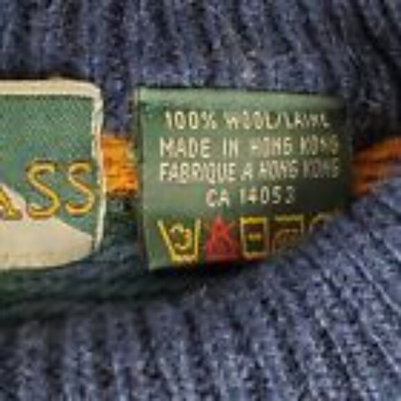 Snowmass 100% Wool Sweater Mens Lg Hong Kong VIntage FLAWS Ski - Picture 4 of 8